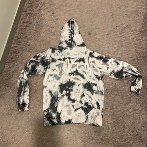 Black and while tie dye hoodie